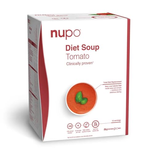 NUPO Diet Soup Pomodoro - Zuppa dietetica per la gestione del peso I Pasti clinicamente testati per un controllo efficiente del peso I 12 porzioni I Senza glutine