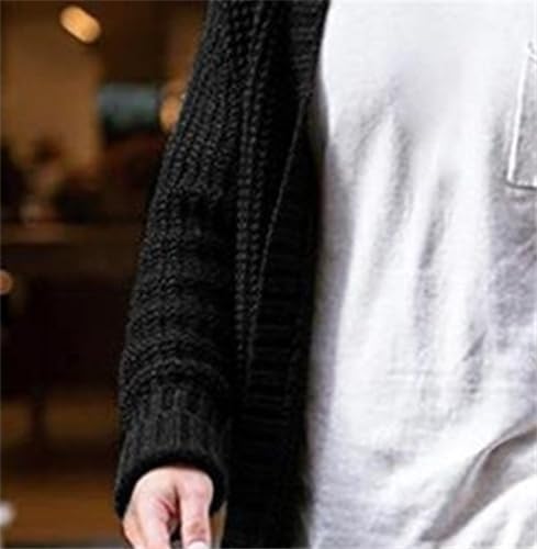 Mens Open Front Long Cardigan CasualKnited Cardigan Sweaters Fall Winter Lightweight Overcoat Trench Tops3