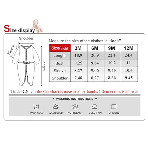 Image of Newborn Baby Boy Girl Organic Cotton Bodysuit Long Sleeve Jumpsuit 3-Pack Outfits Clothes,0-24Months