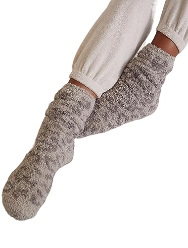 Image of Barefoot Dreams CozyChic Women's Barefoot In The Wild Socks - Linen /Warm Gray