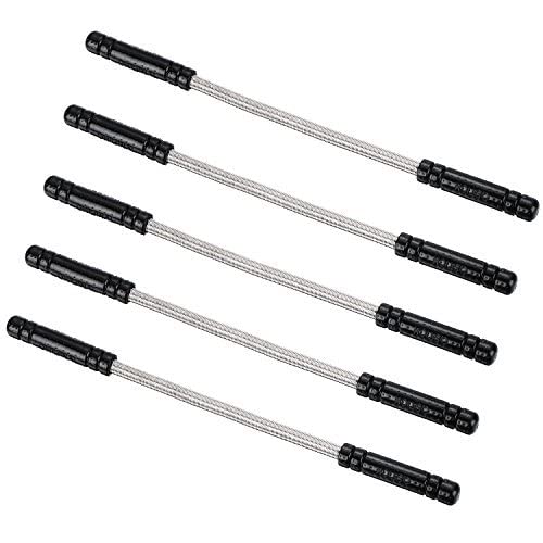 5 Pieces Facial Hair Remover Epilator Threading Beauty Tool for Women, Stainless Steel (Black)