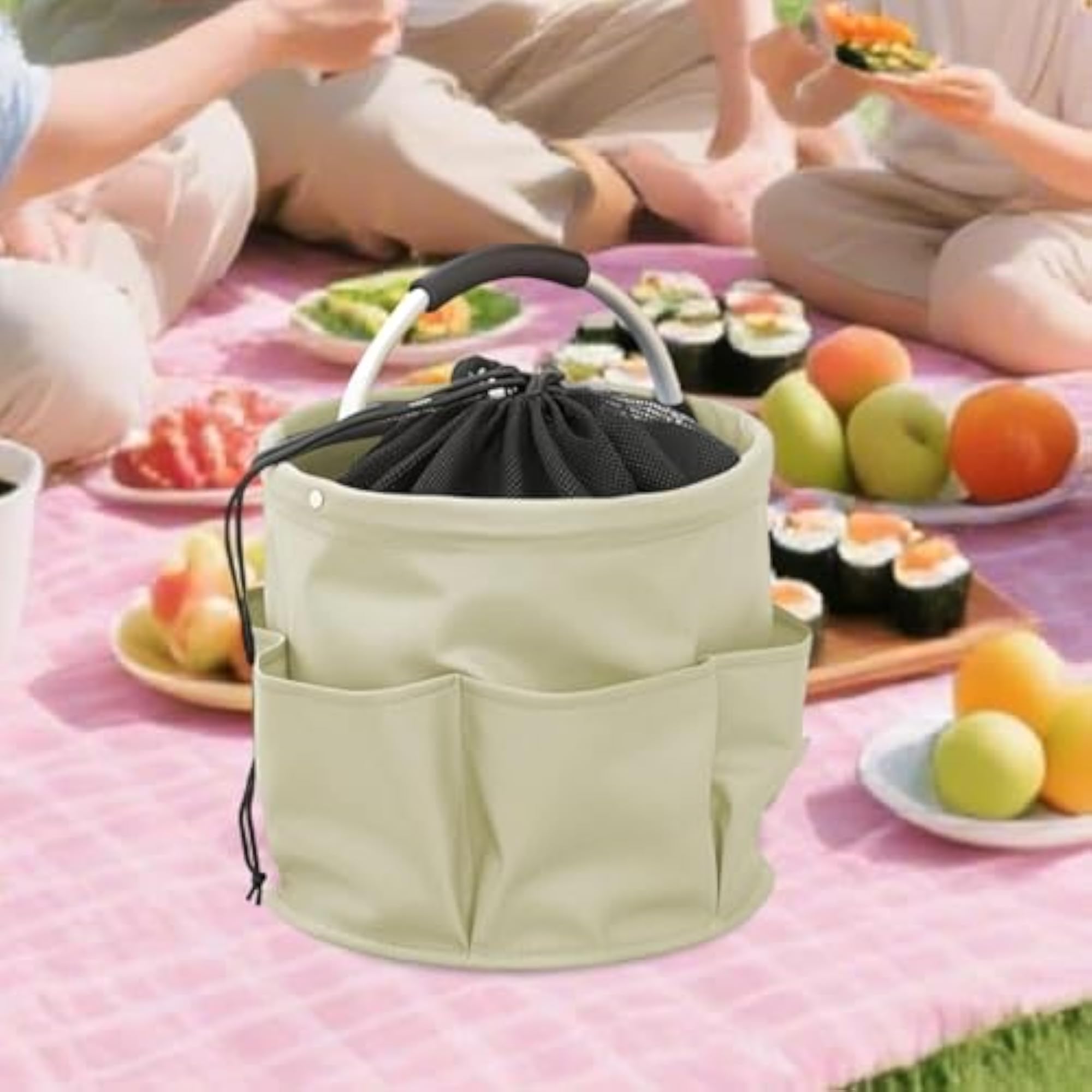 Picnic Basket Foldable Grocery Basket for Outdoor