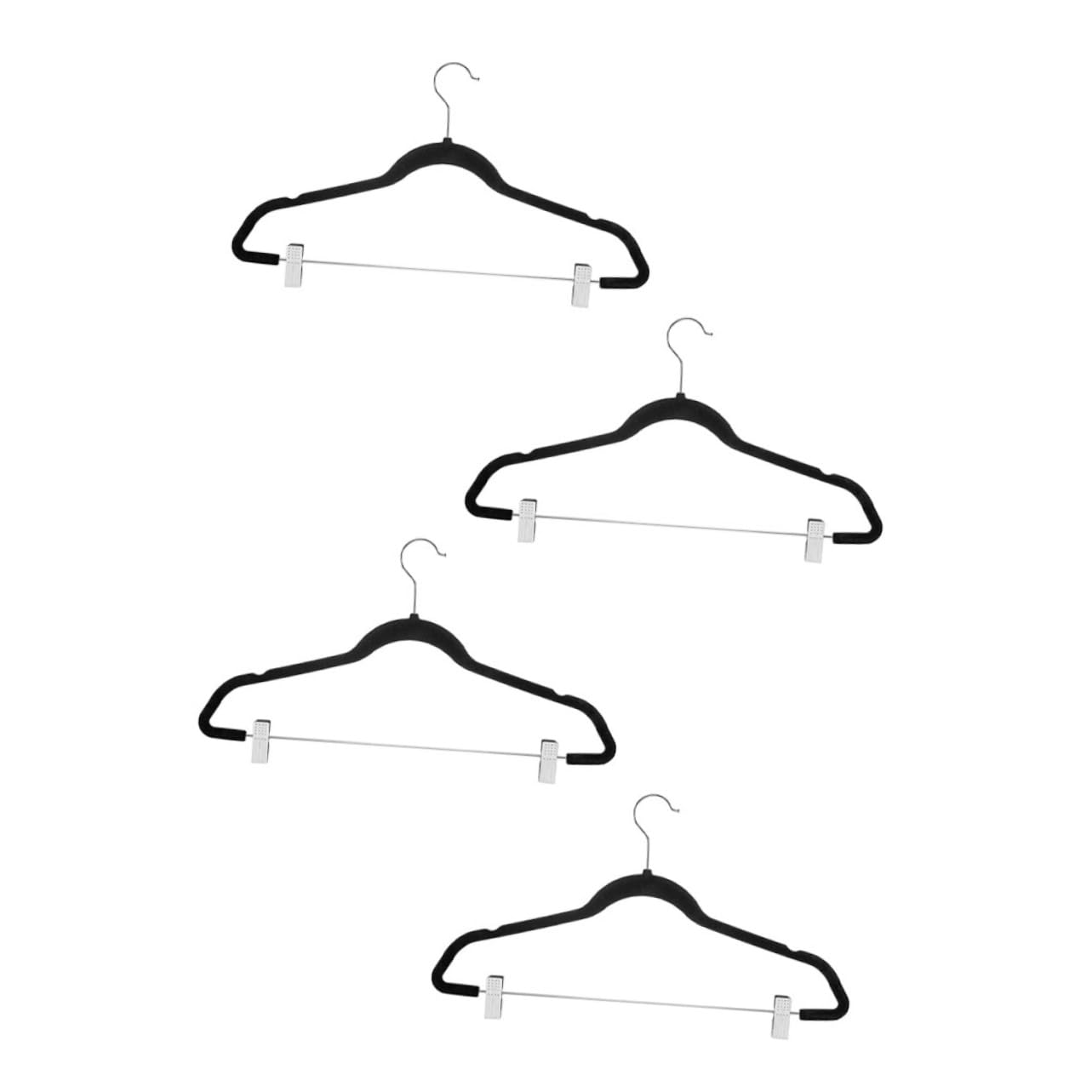 Happyyami 4Pcs Household Skirt Hangers for Pants Jeans and More Reliable Clip Design for Clothes Organization and Space Saving Your Closet