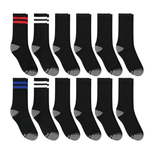 Image of Hanes Men's Socks, Active Cool X-temp Lightweight Moisture-wicking Cushioned Ankle, Crew and No Show, 12 and 14 Pair Packs