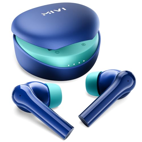Image of Mivi DuoPods Thunder Earbuds, 60H Playtime, BT 5.3, AI ENC, TWS Buds