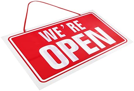 swift Open Closed Sign Hanging Reversible High Contrast Red Shop Double Sided Door Noticed