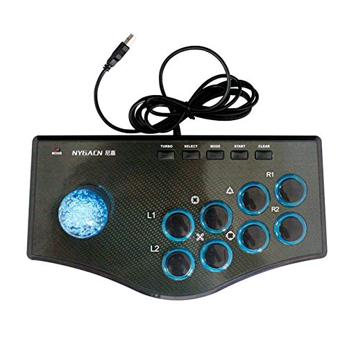 EUGNN USB Arcade Fight Stick,PC Fighter Arcade Game Fighting Joystick Controller for Android Phones,Computers,for P3 Consoles,Projectors,TVs,etc - Thumbnail 5
