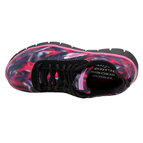 Skechers Skechers for Work Women's Synergy Arrey Shoe, Black/Pink/Multi, 9.5 M US