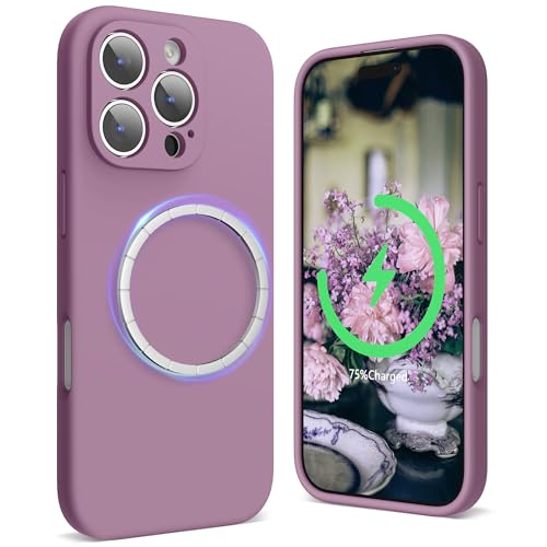 SURPHY Magnetische Silikonhülle für iPhone 16 pro Hülle 6,3" mit Voll Kameraschutz, Stoßfest Handyhülle iPhone 16 pro Ca...