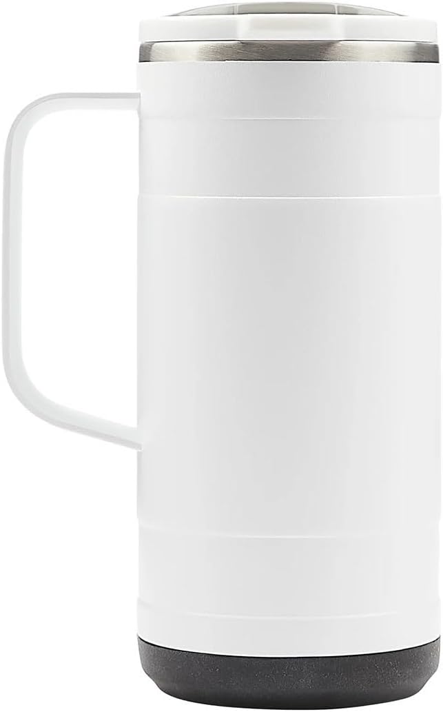 Pelican Ridge XP18M02200 18 oz. Double Wall Stainless Steel Camping Mug, White