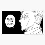 Nanami Kento Finish Your Work Quote - Jujutsu Kaisen Manga Panel Sticker Bumper Sticker Vinyl Decal 5