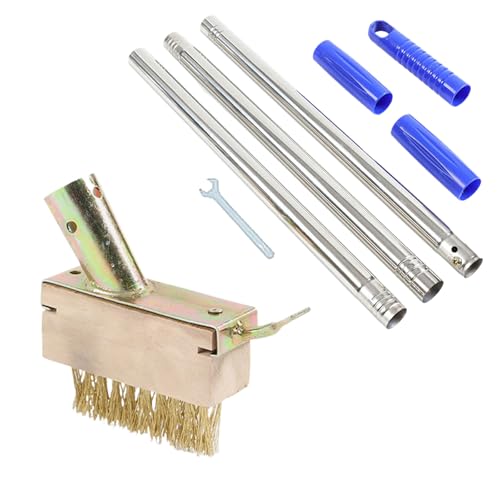Brosse de désherbage acier inoxydable réglable avec tête interchangeable