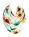 Etwoa White Sunflower Pattern Infinity Scarf Circle Loop Scarf