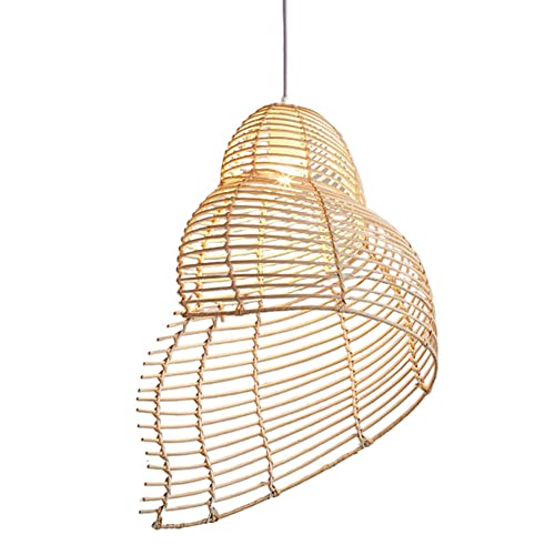 Lampe suspendue en bambou pour une lumière tamisée et chaleureuse