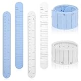 Silicone Memo Wristbands, 2 Pieces Reusable Notepad Wearable Waterproof Notepad Writable Erasable Slap Bracelet Memo Watchband with Ruler for Adult Student Teacher Nurse Daily Study Work Supplies