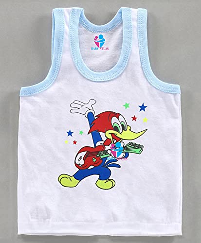 Image of Presents Born Baby Pure Cotton Printed Innerwear baniyan Kids Vest Infants Sando Unisex Sleeveless Regular fit Undershirts for Boys and Girls Pack of 6