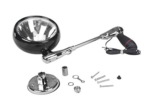 Roof Mount Spotlight RFM-7 with 10.25 inches from Center of lamp to Center of Rubberized Handle(-black-24 Volts)