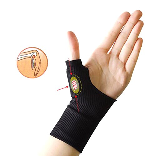 Ztl 1 Pair Therapy Gloves Gel Filled Thumb Support Wrist Brace Arthritis Compression for Men & Women