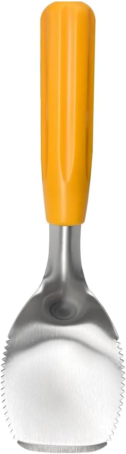 Heavy Duty Pumpkin Corer and Pulp Scooper | Manual Carving Tool with Grip Handle | Fruit and Vegetable Core Remover Scraper for Halloween Pumpkin Heavy Duty Pumpkin Corer and Pulp Scooper | Manual Carving Tool with Grip Handle | Fruit and Vegetable Core Remover Scraper for Halloween Pumpkin