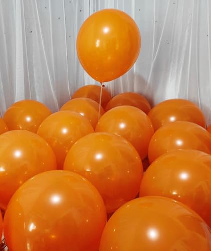 Image of 90 Pack Orange Balloons 18 inch Orange Latex Party big Balloon Bulk for Various Party Events Decorations