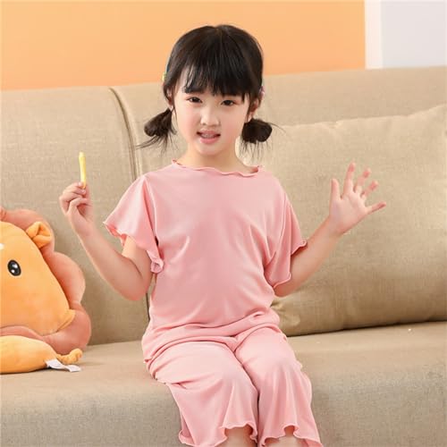Kids Short Sleeve Cotton 𝐏a𝐣ama Set Toddler Girls Summer 𝐏a𝐣amas 2 Piece 𝐏𝐉𝘀 with Pants Lightweight 𝐒lee𝐩wear2