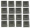 JSP Manufacturing 16 Pack Fence Post Plastic Black Caps 4X4 (3 5/8") Pressure Treated Wood Made in USA