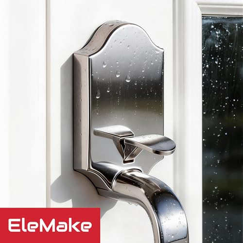Image of Front Door Knob Handleset, Entry Door Handle Set with Cove Knob for Right and Left Handed Sided Doors, Interior and Exterior Entrance Passage Lock, Lower Half Grip, Satin Nickel