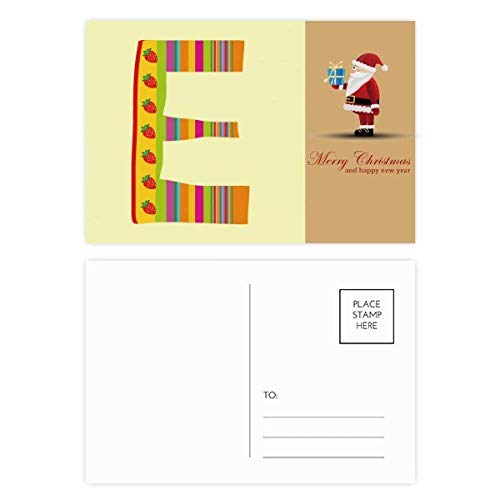 Cartes postales Alphabet Fraise Fruit pour décorer votre table de Noël familiale