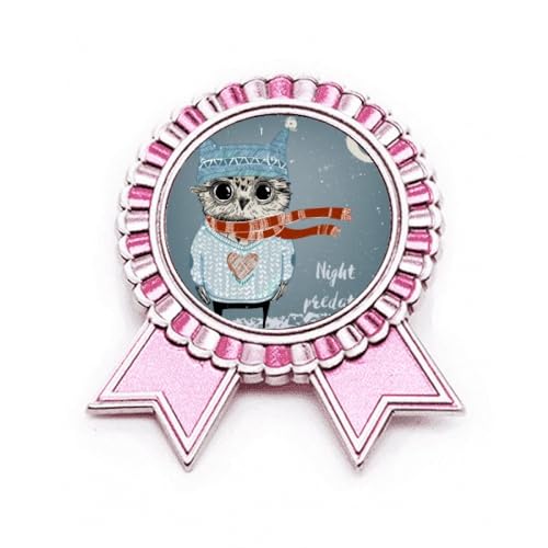 Broche rose hibou métal Sketching Lovely Winter Night : le cadeau poétique idéal pour elle