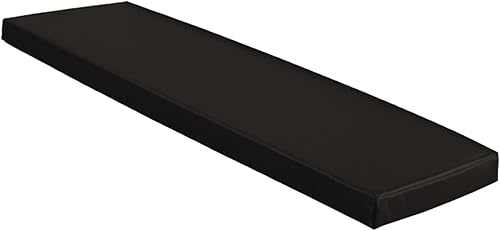 Vista 15 de Cojín de asiento largo de 2 pulgadas de grosor, impermeable, de piel sintética, antideslizante, para sofá, patio, columpio, tapete de cuero con Beige