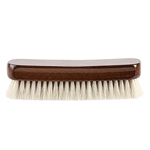 Lot de 2 brosses professionnelles en laine de 15,4 cm - Poils souples - Poignée en bois, bottes et autres soins du cuir Cover