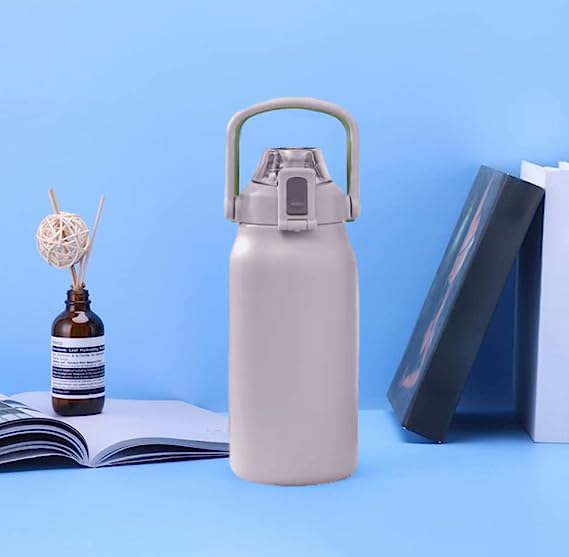 ProBytes Thermal Water Bottle - Stainless steel Infuser Bottle 32oz Sports Bottle with Portable Handle 900 ml bottle with Straw Lid - For Hot & Cold Drink Office, Gym, Cycling, Camping (Lilac) - Image 2
