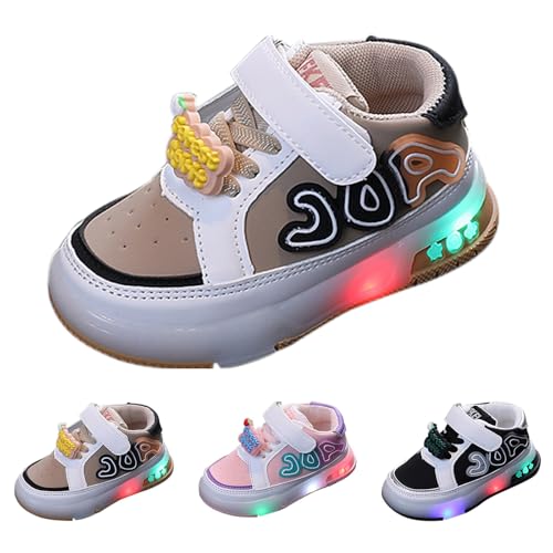 Zapatos con Luces Niño Deportivas Transpirables Zapatillas de Correr Cómodos Casual con Rasgos Y Luces Zapatos Luces LED Malla Luminosas Zapatos para Niños Tenis Iluminados Zapatillas de Deporte