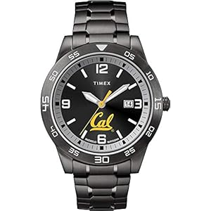Timex Tribute Men’s Collegiate Acclaim 42mm Watch – California Golden Bears with Black Stainless Steel Expansion Band