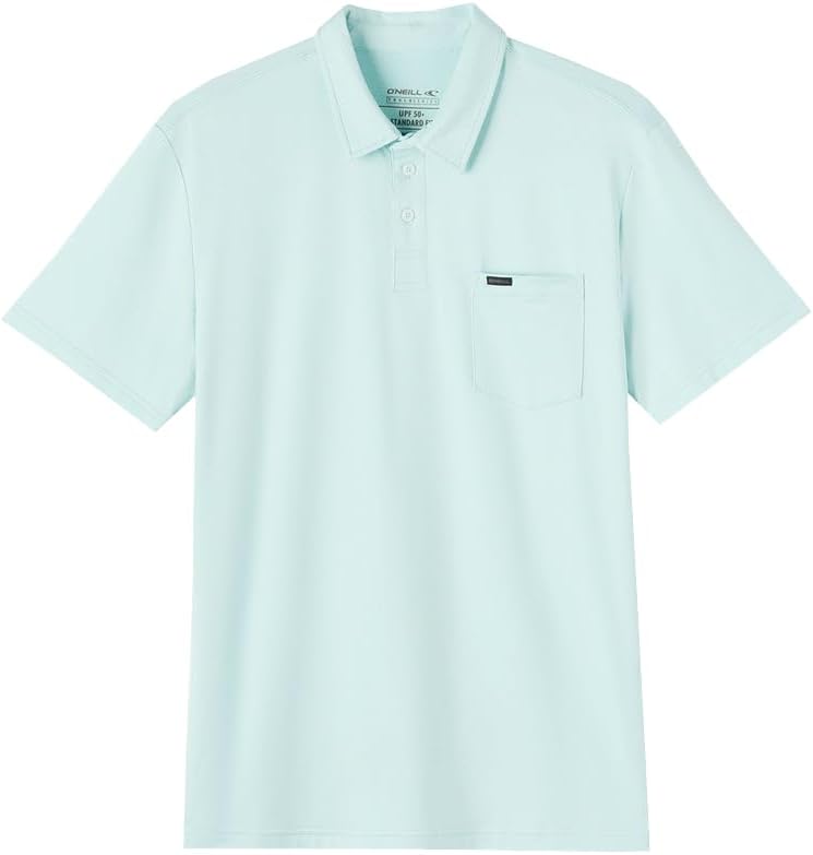 O'NEILL Boys TRVLR UPF Polo Shirt – Quick-Dry Performance Polo with Chest Pocket in Heather Grey