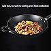 MNSSRN Cast Iron Wok with Lid, Household Pan Steak Omelette Pan Black Silicone Hot Handle Suitable for All Stoves, Stir Fry Wok