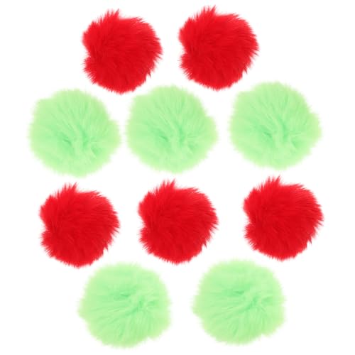 PRETYZOOM 20個 人工ぬいぐるみボール 巨大なボール フェイクファーボールキーホルダー ミニポンポン クラフトファー パーティーの装飾 帽子 DIY ふわふわボール 服の装飾小道具 人工