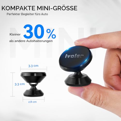 ivoler [2 Stücke] Handyhalter fürs Auto, Handyhalterung Auto Magnet, KFZ Magnet Handyhalter 360 Grad Einstellbare Smartphone Halterung Auto… – Ansicht 4