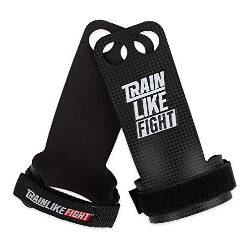 TRAINLIKEFIGHT Loud 2H - Maniques pour Cross-Training/callisthénie/Exercices de Gymnastique - Protection pour Les Mains - Finition Style Fibre de Carbone - L Cover