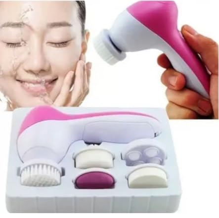 Escova Facial Elétrica Esfoliante Massageadora 5/1 Portátil