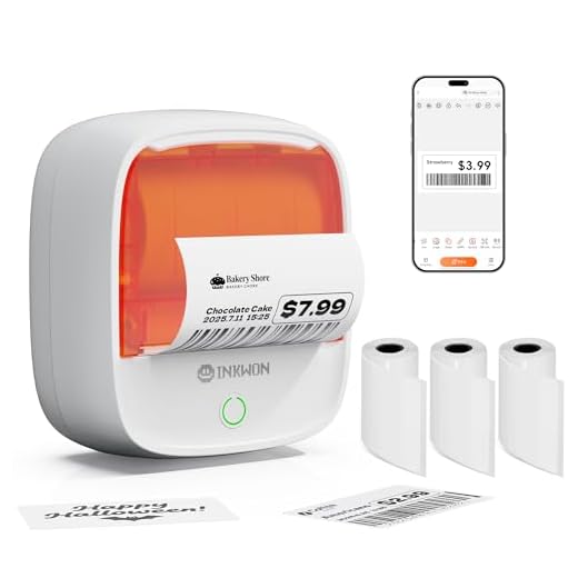 InkWon B21 Label Maker, 2-Inch Bluetooth Label Maker Machine with 3 Tapes – Thermal Label Printer Ideal for Small Business, Address, Barcode, School, Office, Home