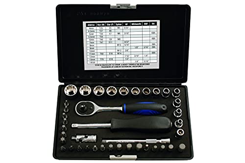 Douilles Alldrive Laser 3568 : fixations métriques et étoiles avec un seul set 1/4"
