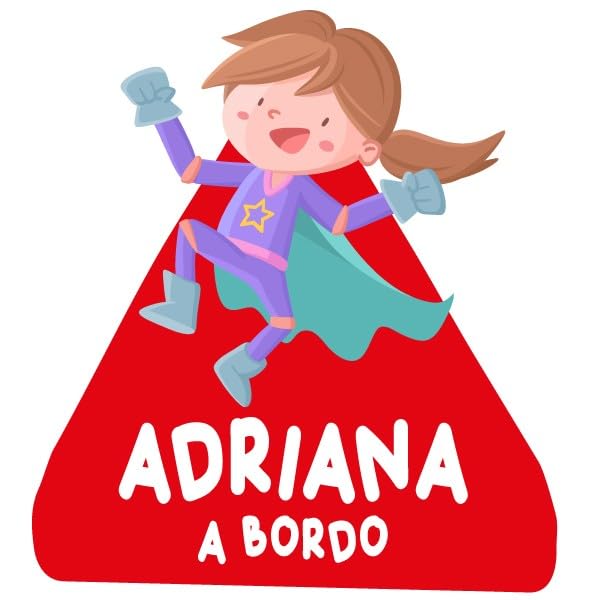 Súper niña a bordo – Adhesivos bebé a bordo - Personalizable - Catalán