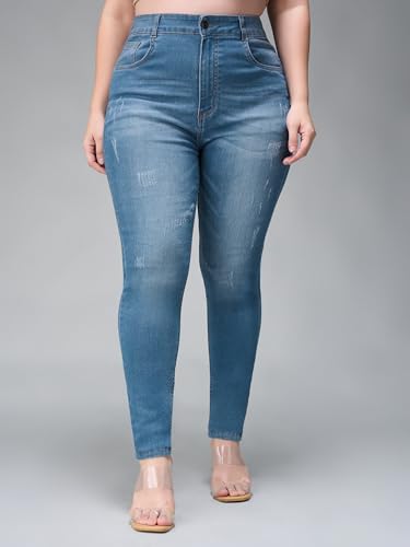Image of Miss Chase A+ Women's Wide-Leg High Rise Regular Length Stretchable Denim Jeans