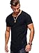 Qienjn Tshirt Uomo Estate Stretch Tinta Unita Girocollo Uomo Sport Shirt Casual Traspirante Orlo Curvo Easy Running Shirt Tutto-Fiammifero Uomo Maniche Corte A-Black XL