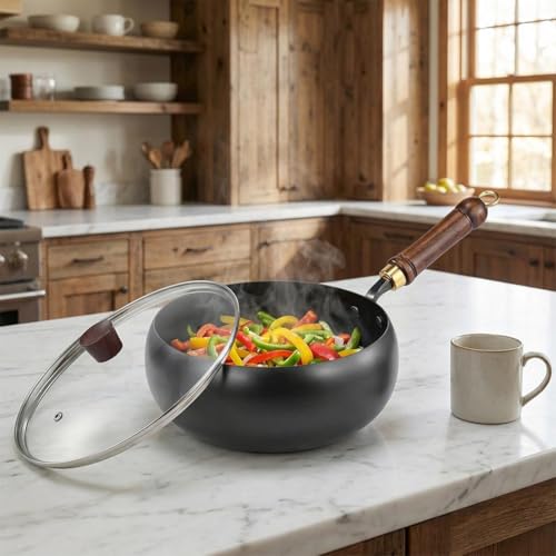 Wok de Hierro Fundido Negro 24cm miniatura 6