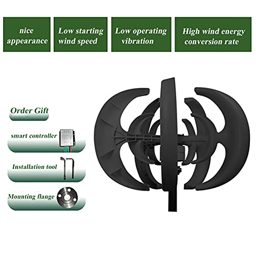 Gerador de turbinas eólicas com controlador, gerador de moinho de vento 24 V 5 lâminas kit gerador d