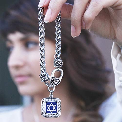 Miniatura 2 de Inspired Silver - Pulsera cuadrada de plata con dije de circonita cúbica, Circonita cúbica