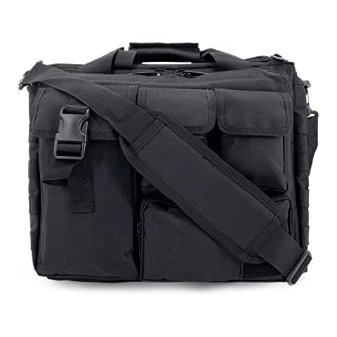 Gespann Tactical Laptop Bag Fits for Up to 15.6-inch Laptop Computer Shoulder Bag Military Briefcase (Black) Cover