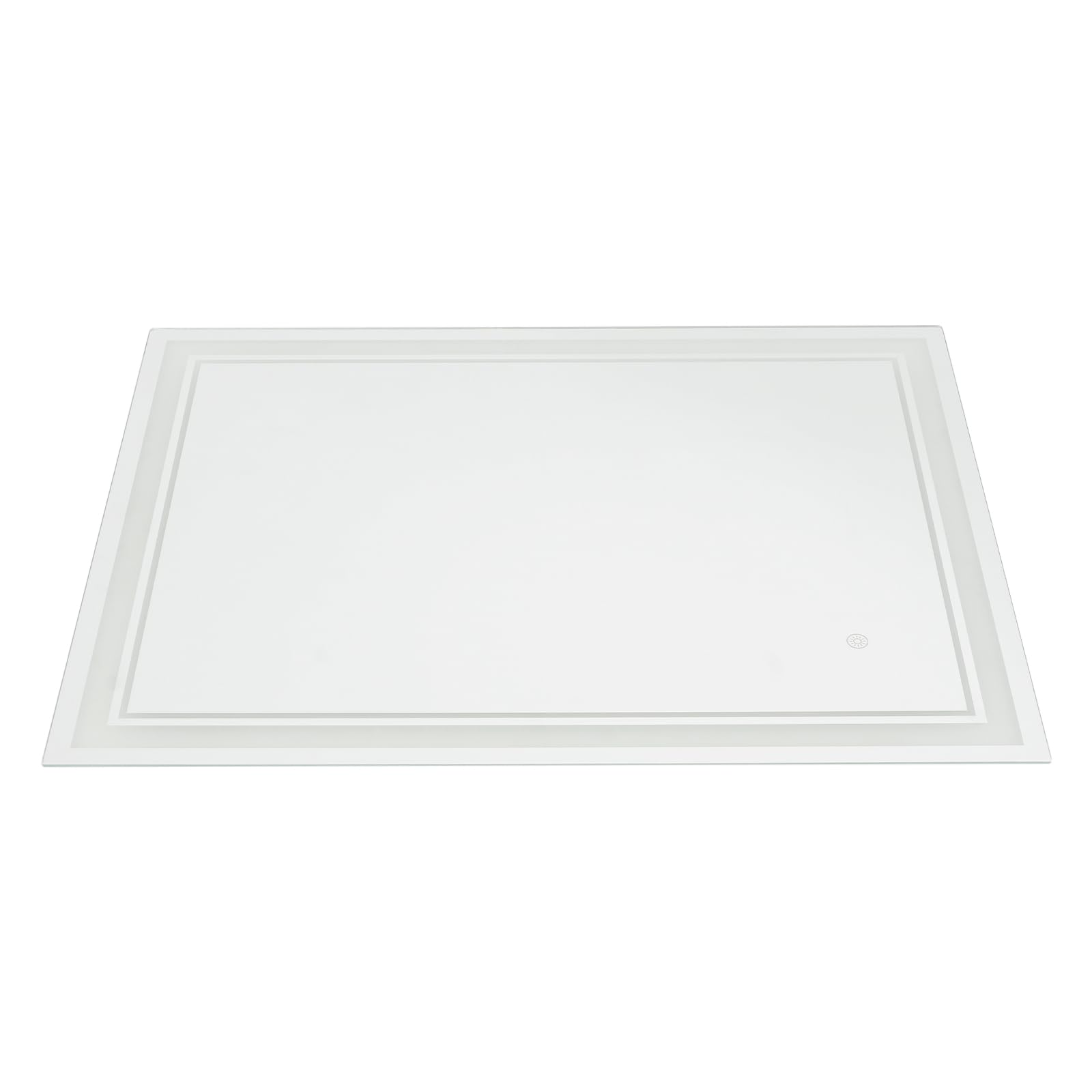 Espejo de baño LED, 60 x 80 cm, espejo de maquillaje y cosmético con 3 temperaturas de color, regulable, control táctil, función de almacenamiento, resistente al agua